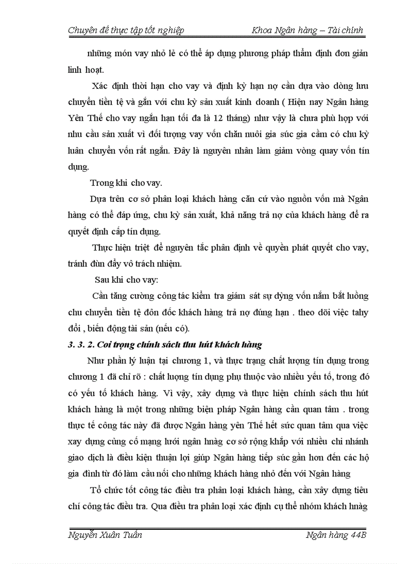 image for page Giải pháp nâng cao chất lượng tín dung cho vay hộ sản xuất NHNo PTNT huyện Yên Thế tỉnh Bắc Giang