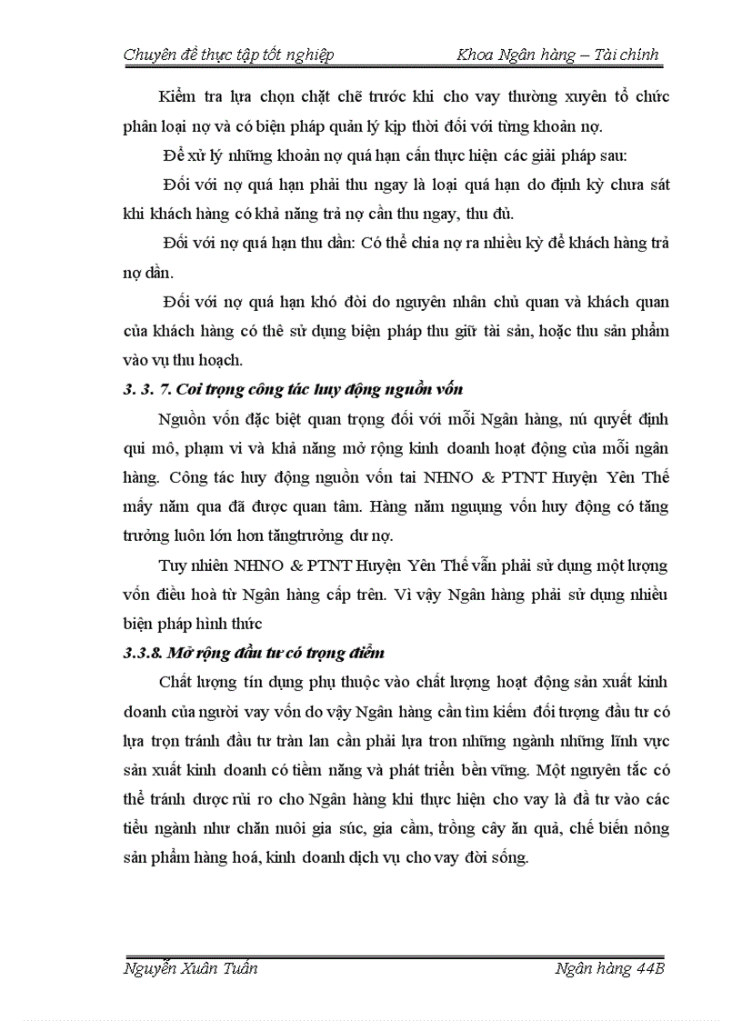image for page Giải pháp nâng cao chất lượng tín dung cho vay hộ sản xuất NHNo PTNT huyện Yên Thế tỉnh Bắc Giang