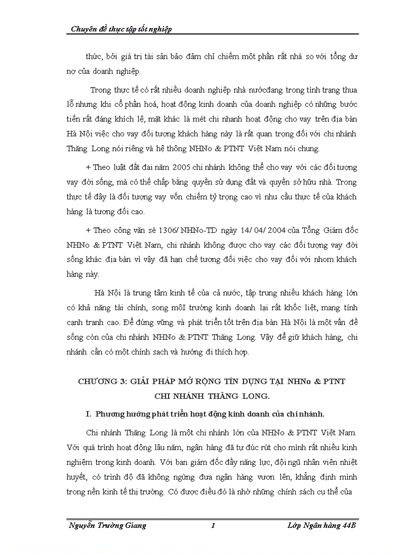 image for page Mở rộng tín dụng tại NHNo PTNT chi nhánh Thăng Long