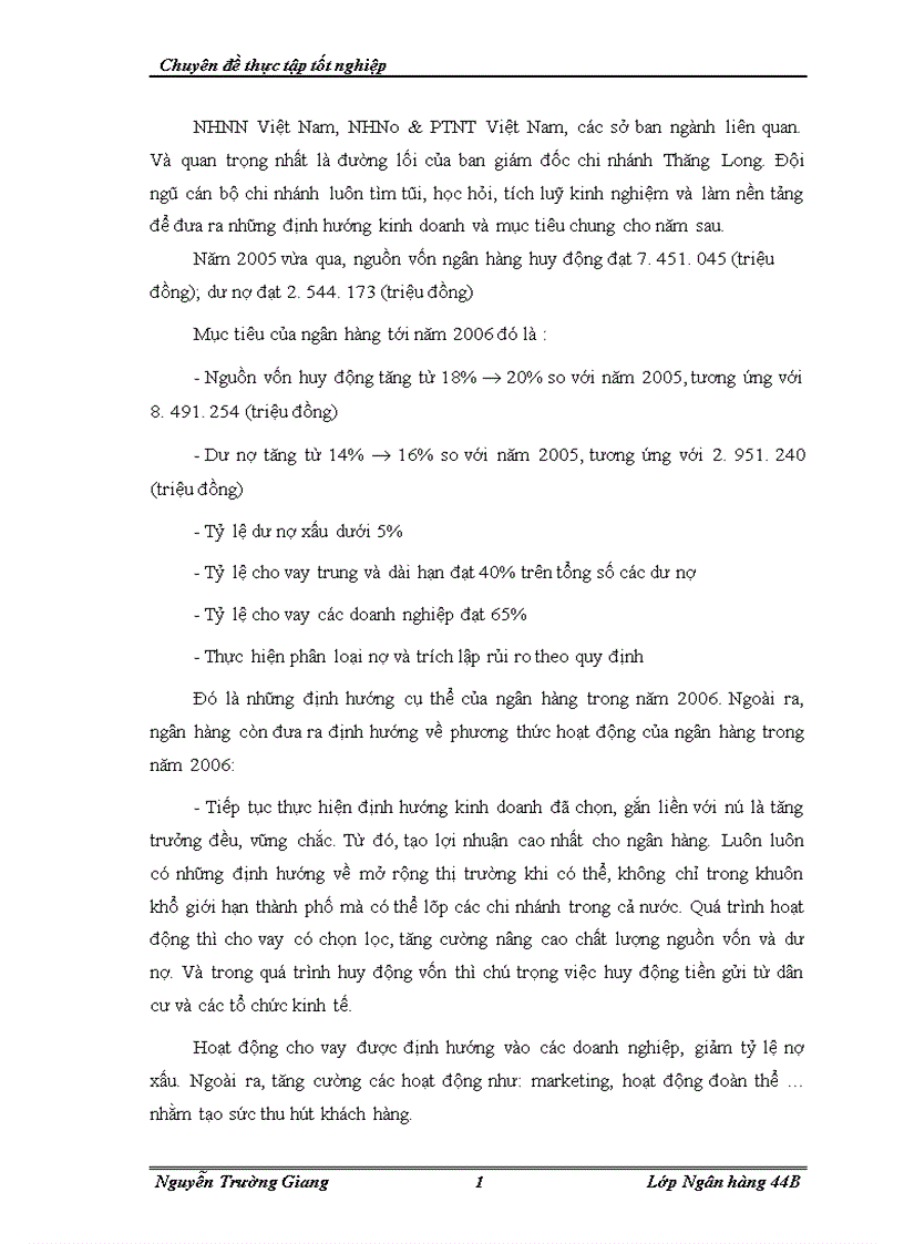 image for page Mở rộng tín dụng tại NHNo PTNT chi nhánh Thăng Long