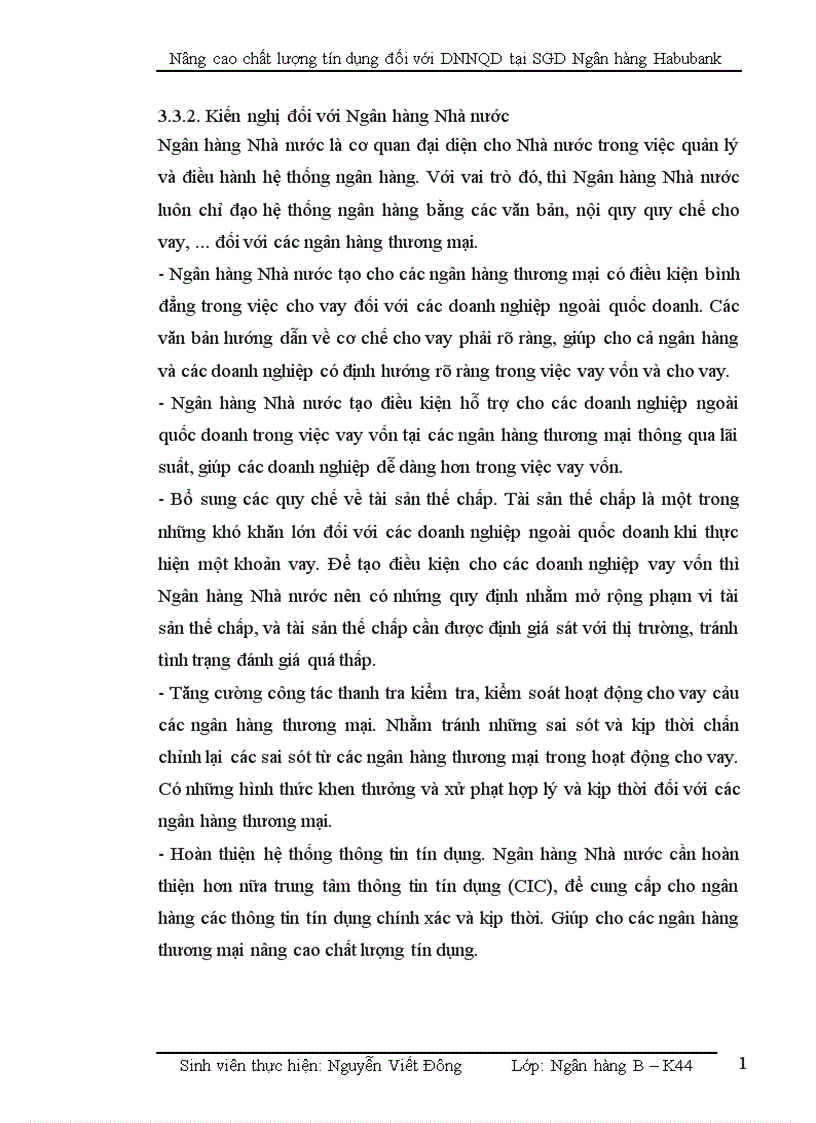 image for page Nâng cao chất lượng tín dụng đối với doanh nghiệp ngoài quốc doanh tại Sở giao dịch Ngân hàng Habubank 1