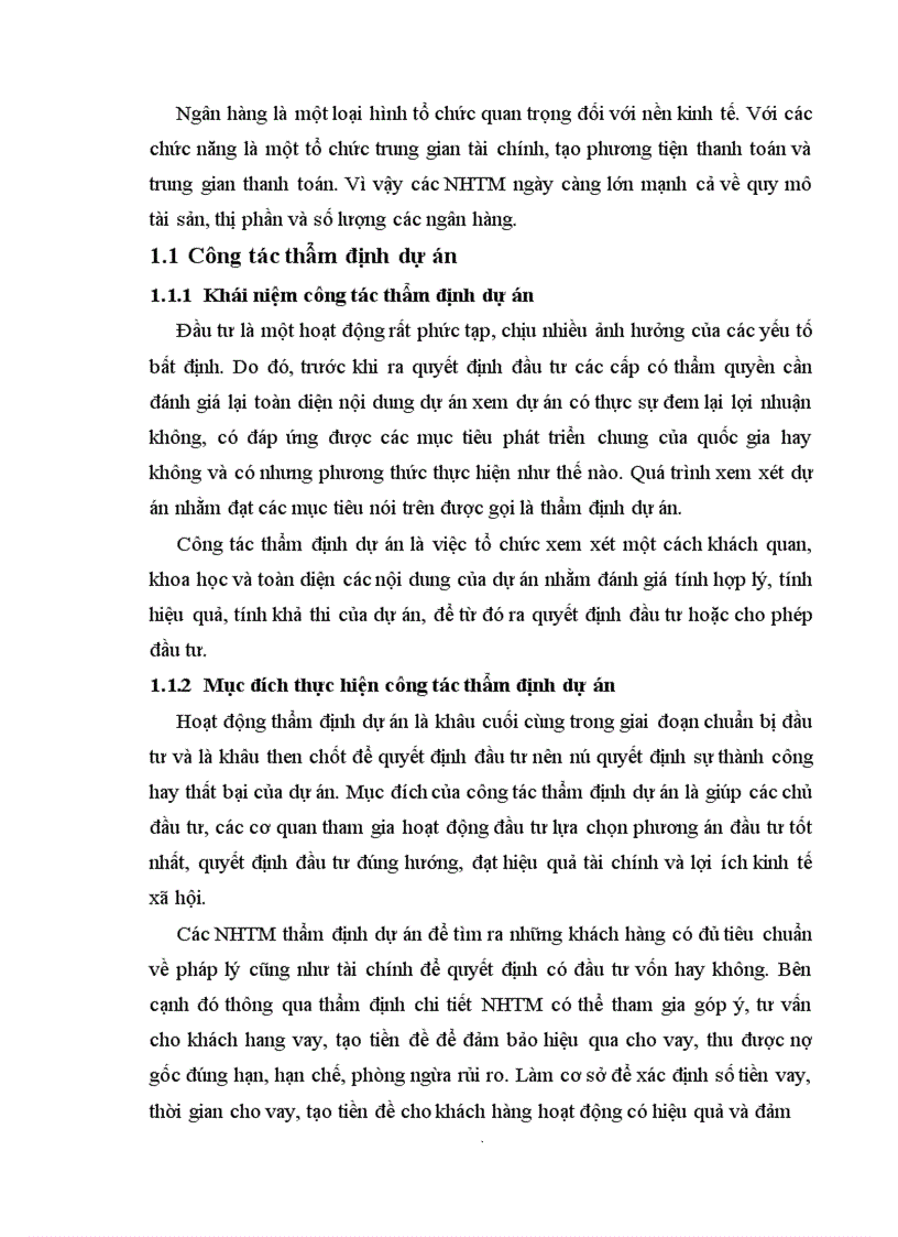 Hoàn thiện công tác thẩm định dư a n tại ngân hàng đầu tư và phát triển chi nhánh Thái Nguyên