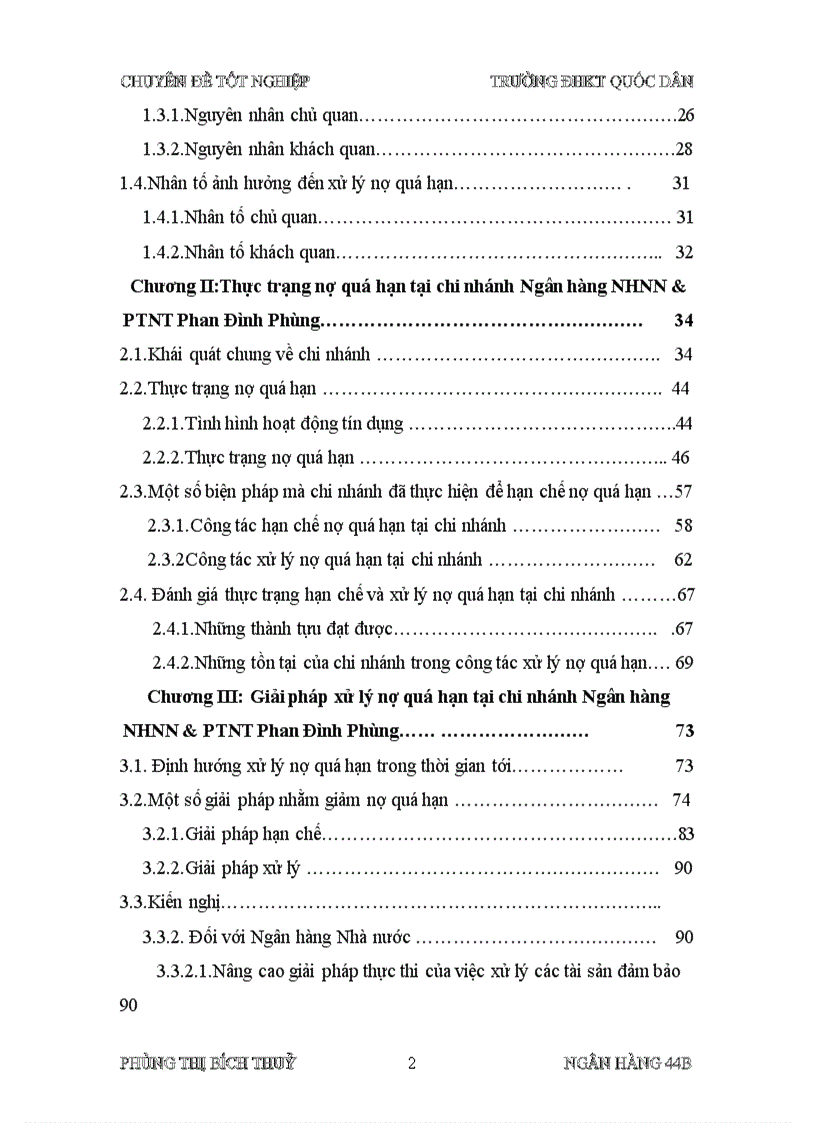 image for page Giải pháp hạn chế và xử lý nợ quá hạn tại chi nhánh Ngân hàng NHNN PTNT Phan Đình Phùng Hà Nội