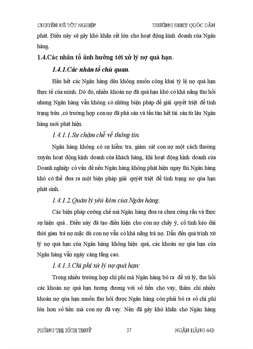image for page Giải pháp hạn chế và xử lý nợ quá hạn tại chi nhánh Ngân hàng NHNN PTNT Phan Đình Phùng Hà Nội