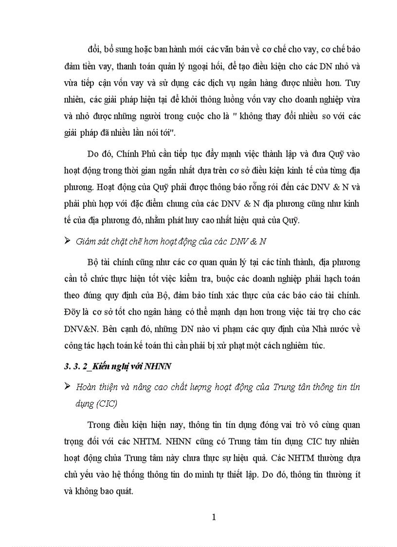 image for page Nâng cao chất lượng tín dụng đối với doanh nghiệp vừa và nhỏ tại Ngân hàng Công thương Thanh Xuân 1