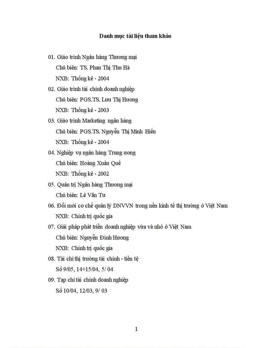 image for page Nâng cao chất lượng tín dụng đối với doanh nghiệp vừa và nhỏ tại Ngân hàng Công thương Thanh Xuân 1