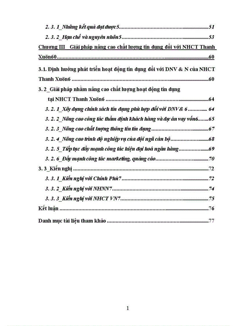 image for page Nâng cao chất lượng tín dụng đối với doanh nghiệp vừa và nhỏ tại Ngân hàng Công thương Thanh Xuân 1