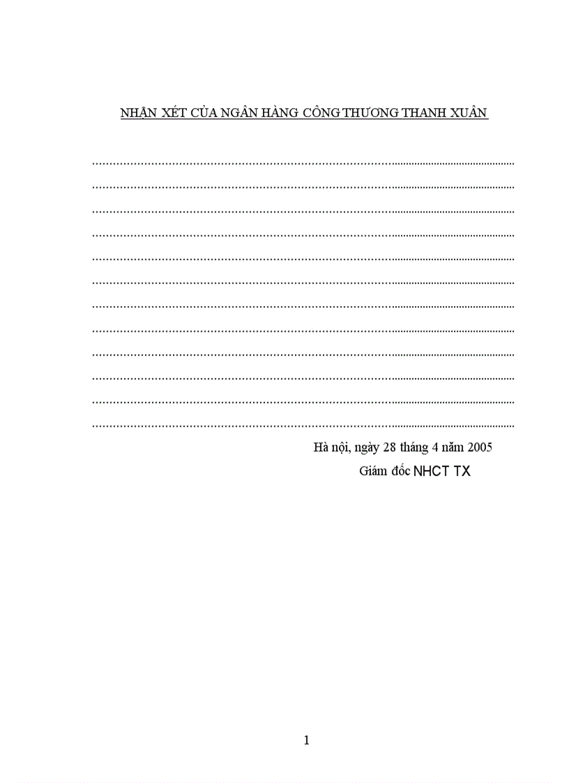 image for page Nâng cao chất lượng tín dụng đối với doanh nghiệp vừa và nhỏ tại Ngân hàng Công thương Thanh Xuân 1