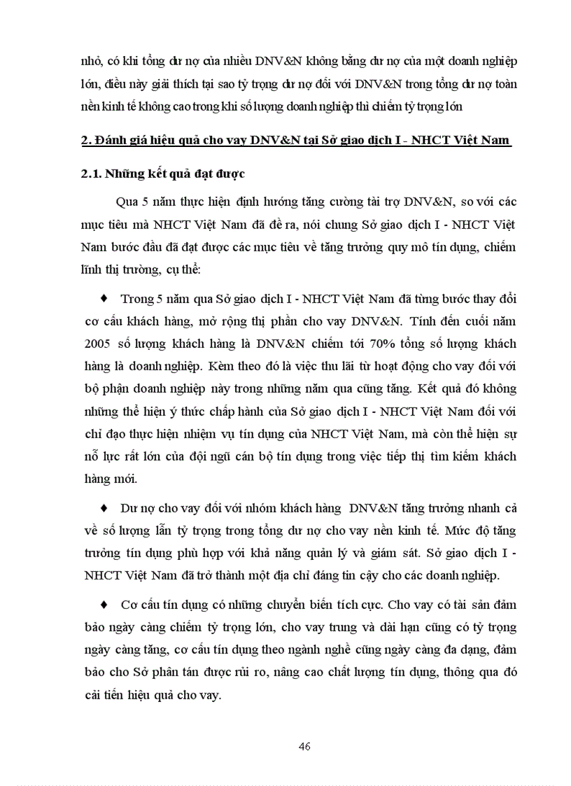 image for page Nâng cao hiệu quả cho vay DNV N tại Sở giao dịch I NHCT Việt Nam