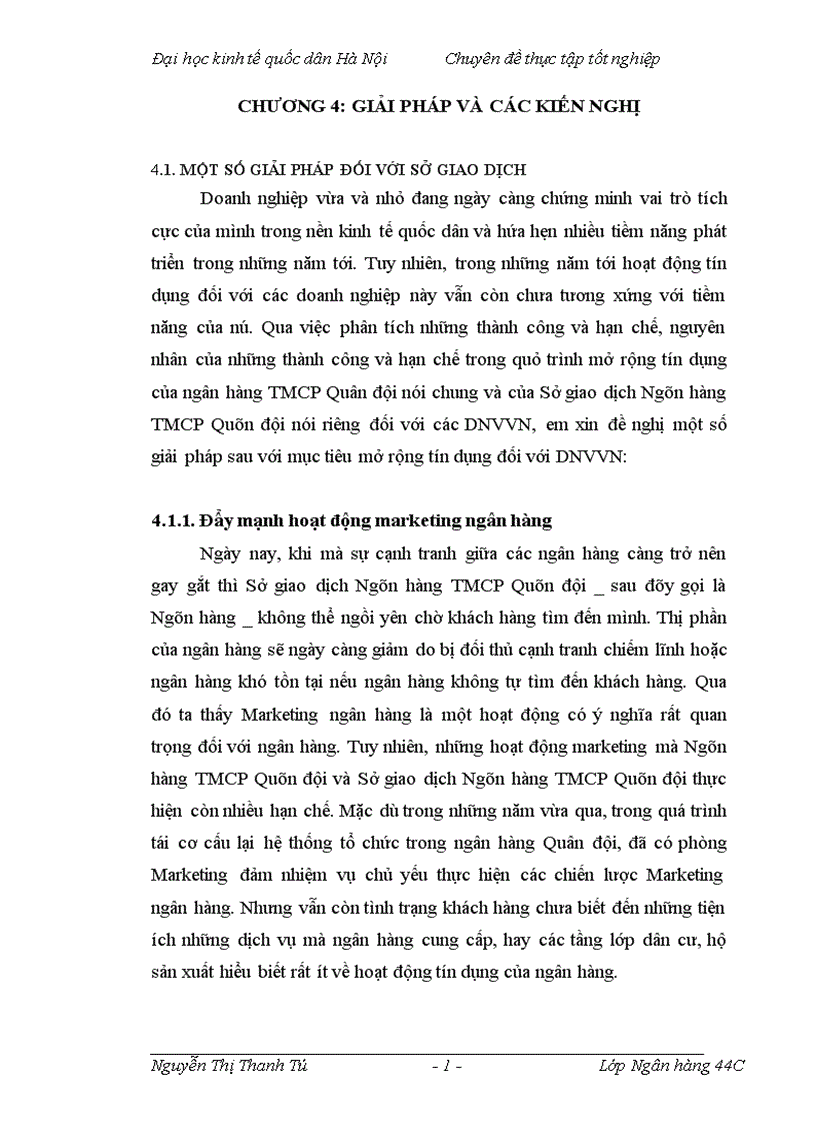 image for page Mở rộng tín dụng đối với các doanh nghiệp vừa và nhỏ tại sở giao dịch ngân hàng thương mại cổ phần Quân đội