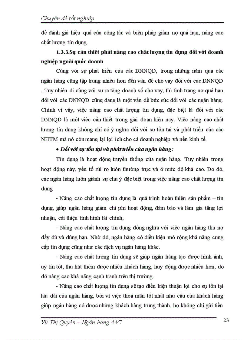 image for page Nâng cao chất lượng tín dụng đối với các doanh nghiệp ngoài quốc doanh tại chi nhánh Ngân hàng Nông nghiệp và phát triển nông thôn Láng Hạ