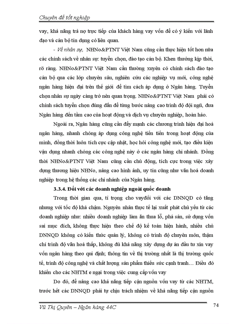 image for page Nâng cao chất lượng tín dụng đối với các doanh nghiệp ngoài quốc doanh tại chi nhánh Ngân hàng Nông nghiệp và phát triển nông thôn Láng Hạ