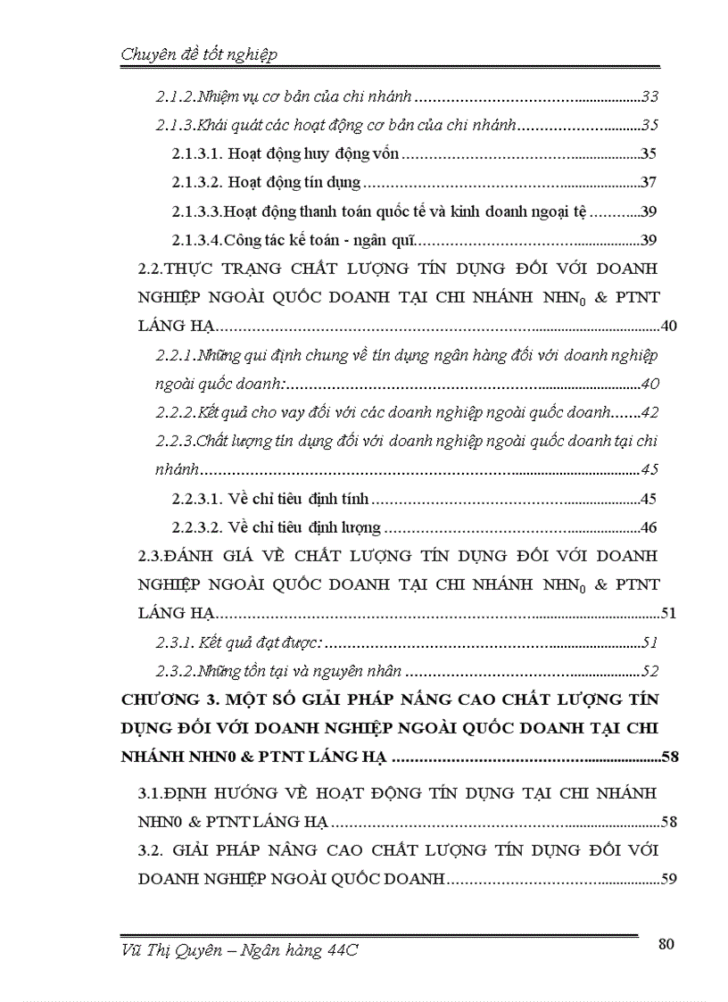 image for page Nâng cao chất lượng tín dụng đối với các doanh nghiệp ngoài quốc doanh tại chi nhánh Ngân hàng Nông nghiệp và phát triển nông thôn Láng Hạ