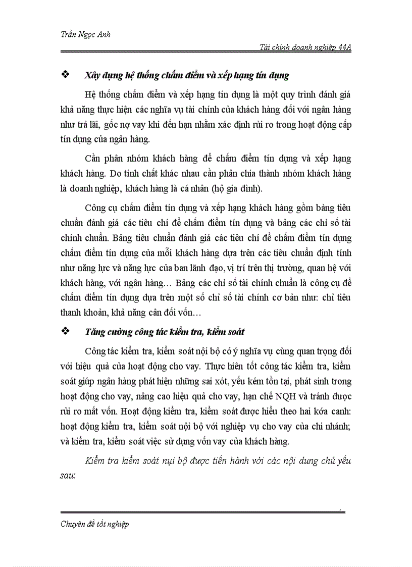 image for page Nâng cao hiệu quả hoạt động cho vay tại chi nhánh NHCT Đống Đa đối với doanh nghiệp vừa và nhỏ