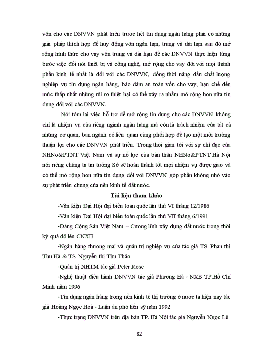 image for page Mở rộng tín dụng đối với các doanh nghiệp vừa và nhỏ tại Ngân hàng Nông nghiệp và Phát triển Nông thôn Hà Nội