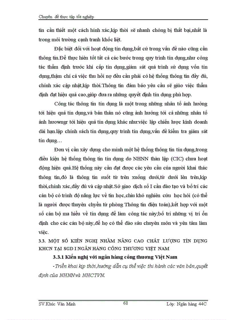 image for page Nâng cao chất lượng cho vay tiêu dùng tại Sở giao dịch I NHCTVN 1