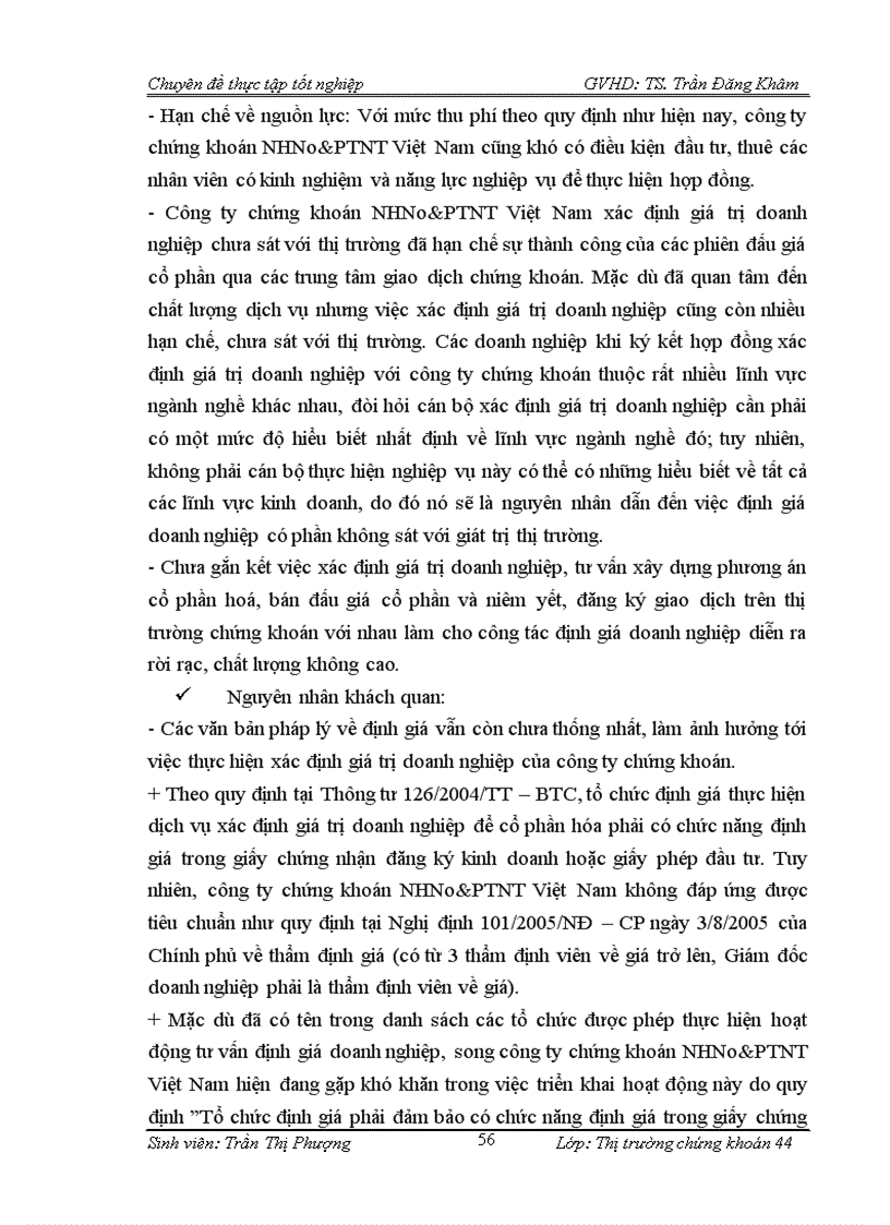 image for page Hoàn thiện công tác định giá doanh nghiệp cổ phần hoá tại Công ty chứng khoán NHNO PTNT Việt Nam