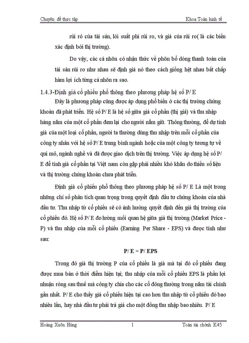 image for page Xác định giá trị cổ phiếu của công ty cổ phần phát triển nhà Thủ Đức