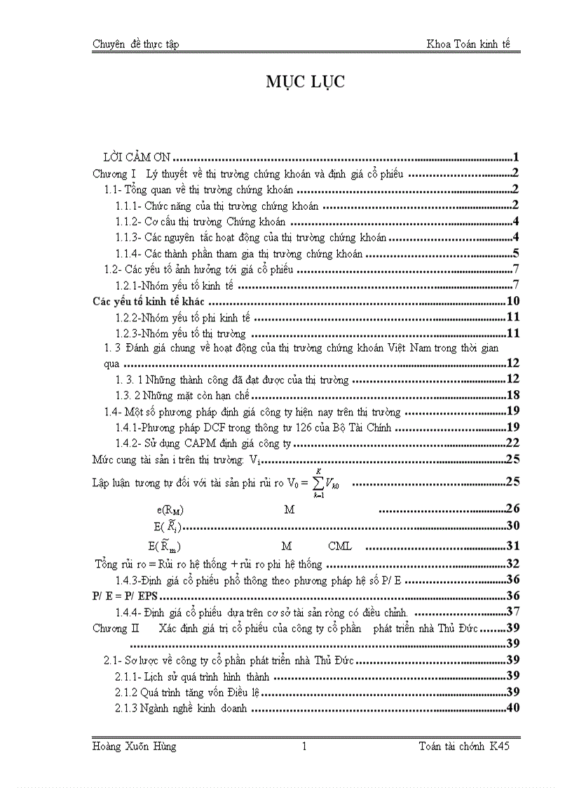 image for page Xác định giá trị cổ phiếu của công ty cổ phần phát triển nhà Thủ Đức