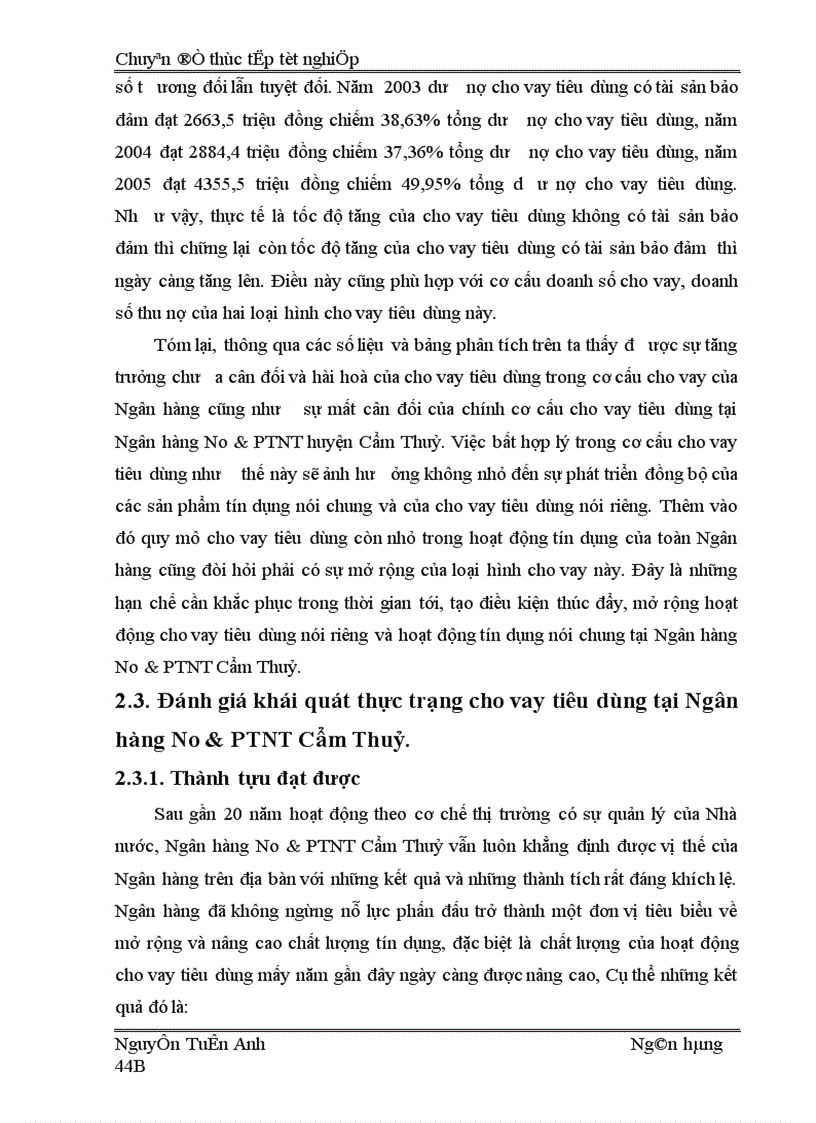 image for page Giải pháp mở rộng cho vay tiêu dùng tại Ngân hàng No PTNT huyện Cẩm Thuỷ