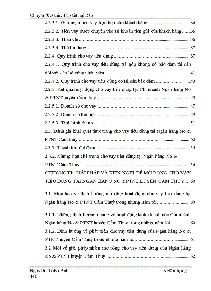 image for page Giải pháp mở rộng cho vay tiêu dùng tại Ngân hàng No PTNT huyện Cẩm Thuỷ