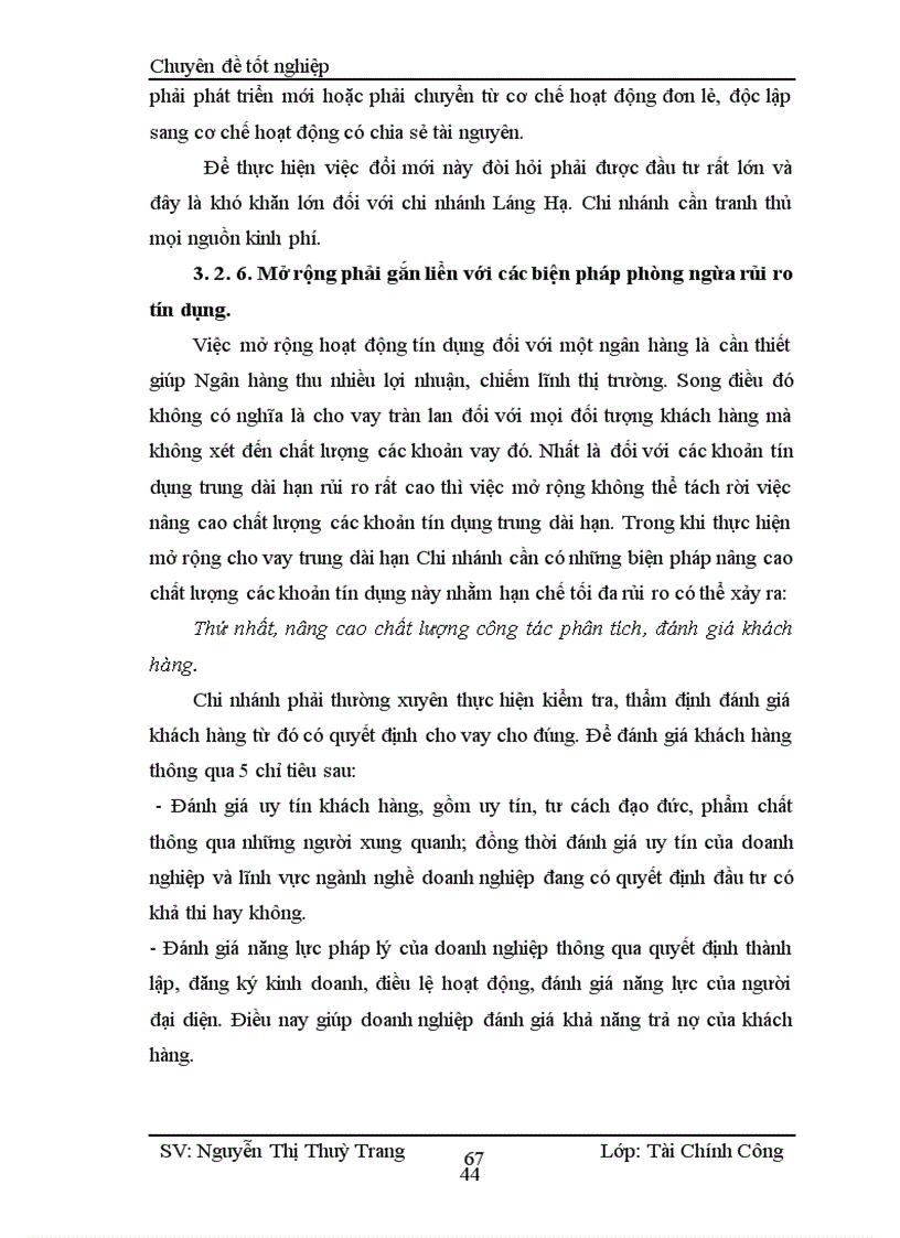 image for page Giải pháp mở rộng tín dụng trung dài hạn tại NHNo PTNT chi nhánh Láng Hạ