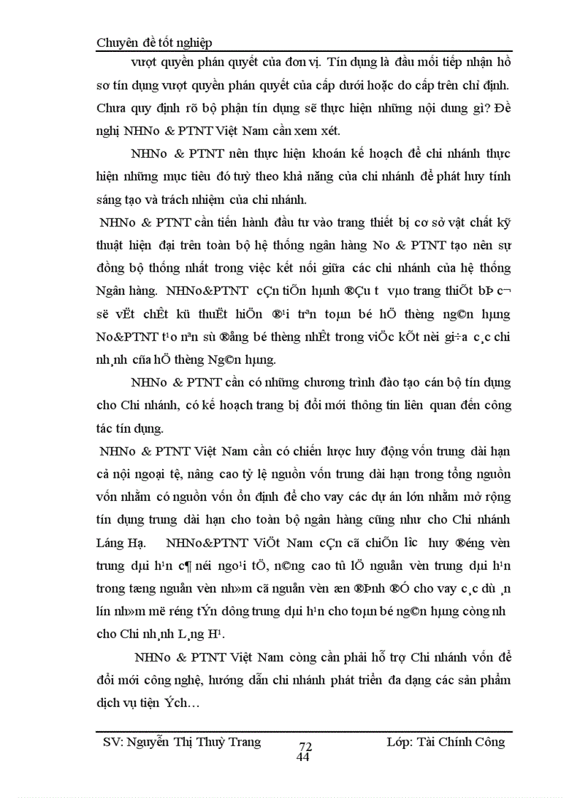 image for page Giải pháp mở rộng tín dụng trung dài hạn tại NHNo PTNT chi nhánh Láng Hạ