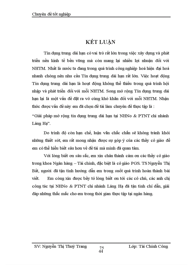 image for page Giải pháp mở rộng tín dụng trung dài hạn tại NHNo PTNT chi nhánh Láng Hạ