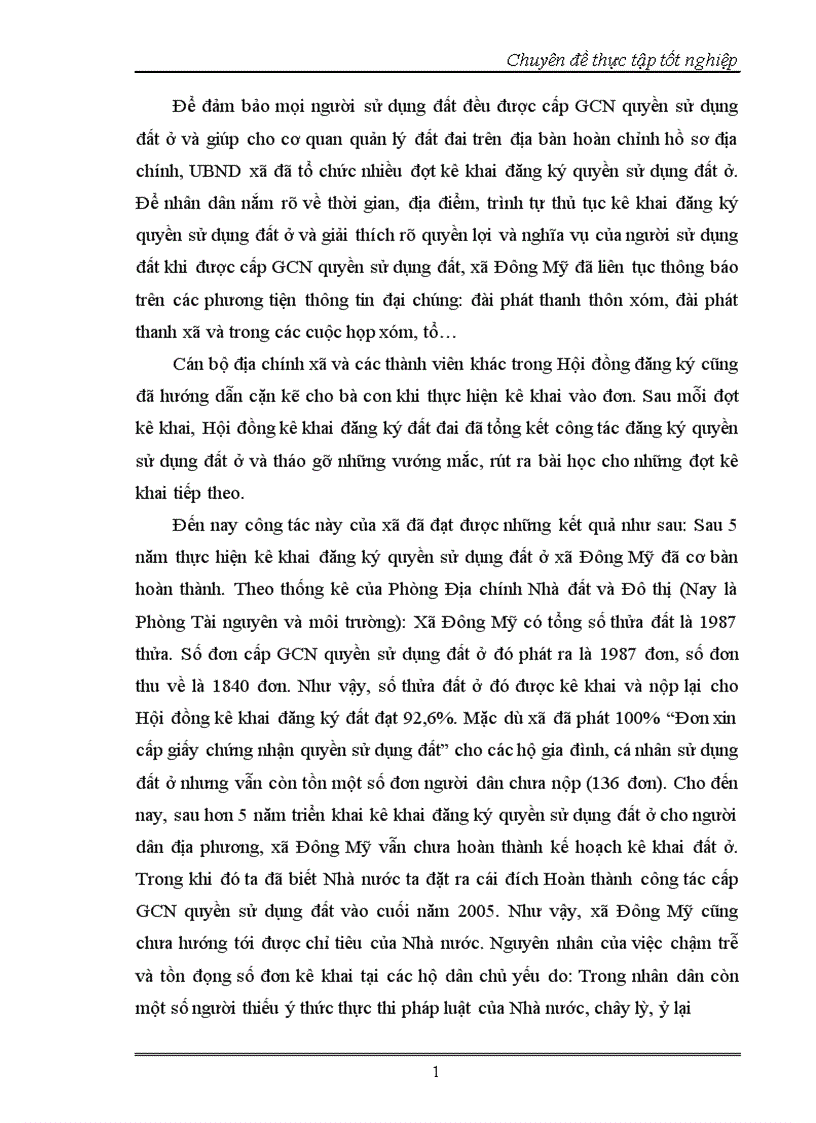 image for page Đánh giá kết quả công tác công tác đăng ký cấp giấy chưng nhận quyền sử dụng đất ở trên địa bàn xã Đông Mỹ huyện Thanh Trì Hà Nội