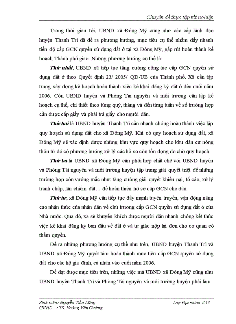 image for page Đánh giá kết quả công tác công tác đăng ký cấp giấy chưng nhận quyền sử dụng đất ở trên địa bàn xã Đông Mỹ huyện Thanh Trì Hà Nội