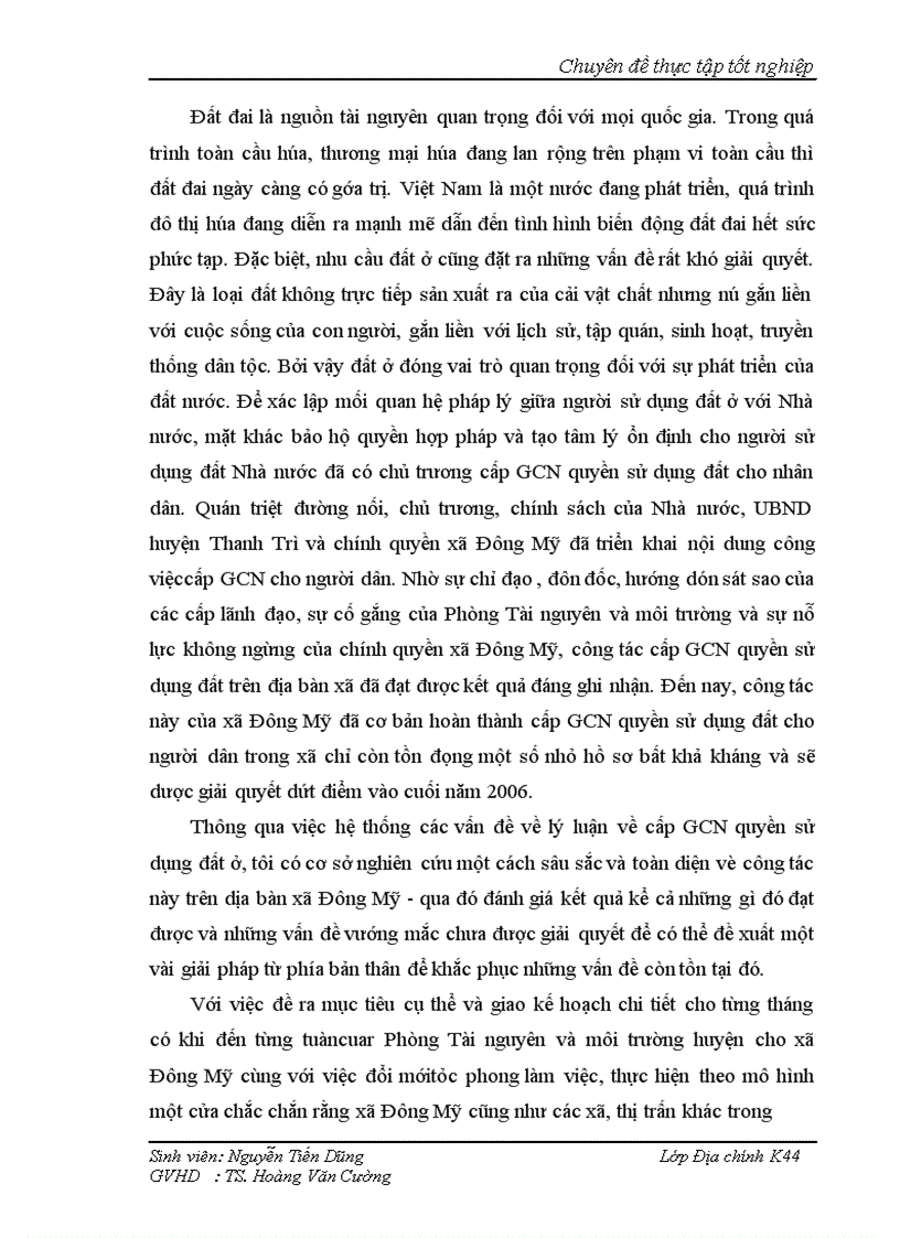 image for page Đánh giá kết quả công tác công tác đăng ký cấp giấy chưng nhận quyền sử dụng đất ở trên địa bàn xã Đông Mỹ huyện Thanh Trì Hà Nội