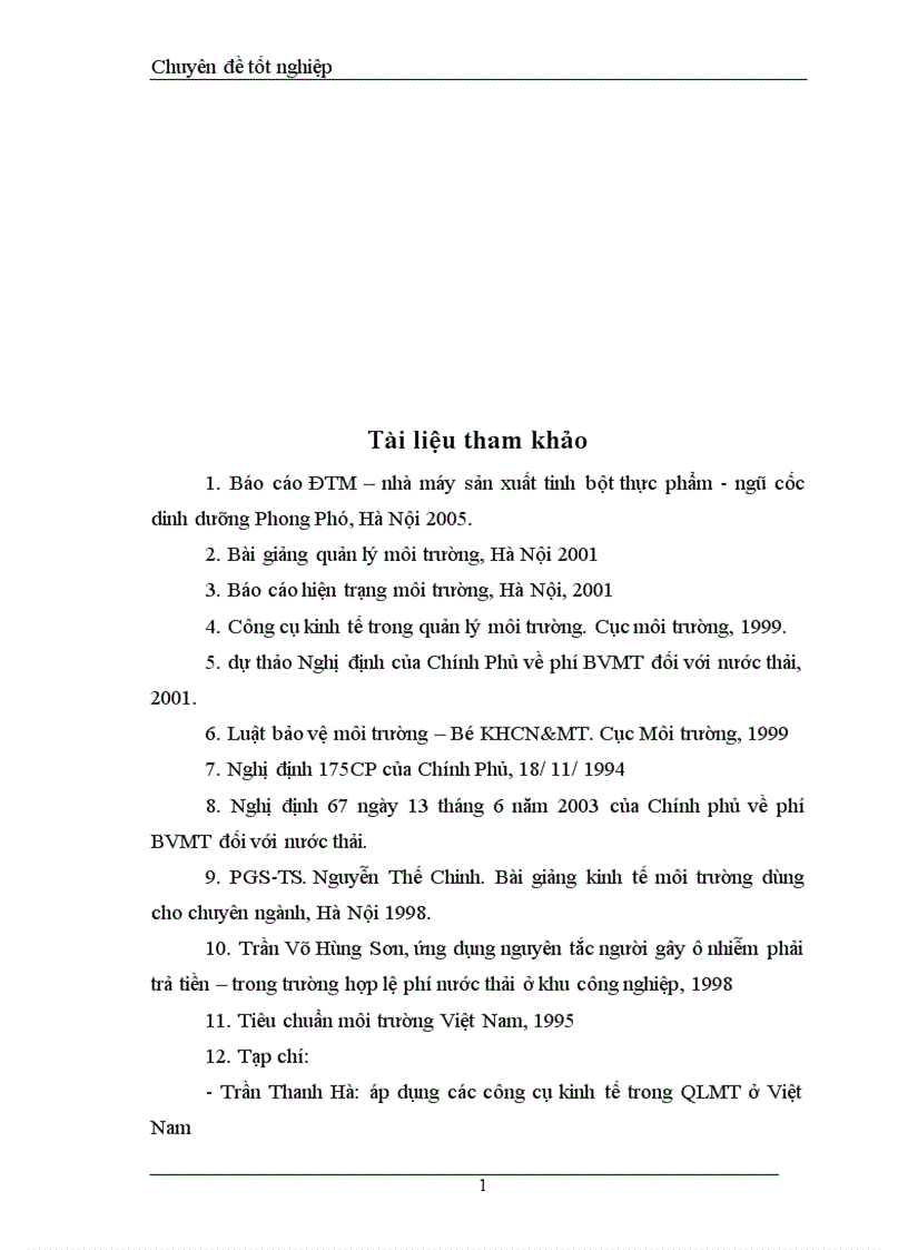 image for page Tính phí bảo vệ môi trường đối với nước thải của dự án nhà máy sản xuất tinh bột thực phẩm ngũ cốc dinh dưỡng ở quận Hai Bà Trưng Hà Nội