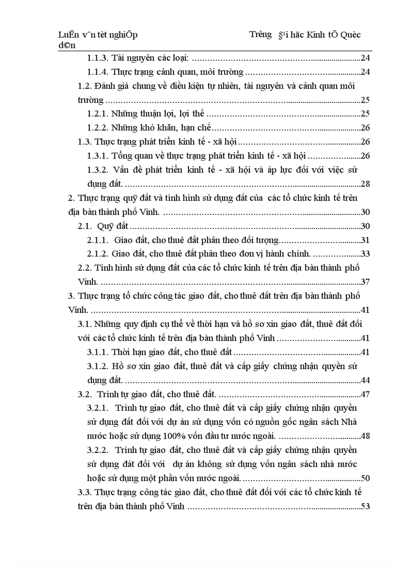 image for page Công tác giao đất cho thuê đất đối với các tổ chức kinh tế trên địa bàn thành phố Vinh tỉnh Nghệ An
