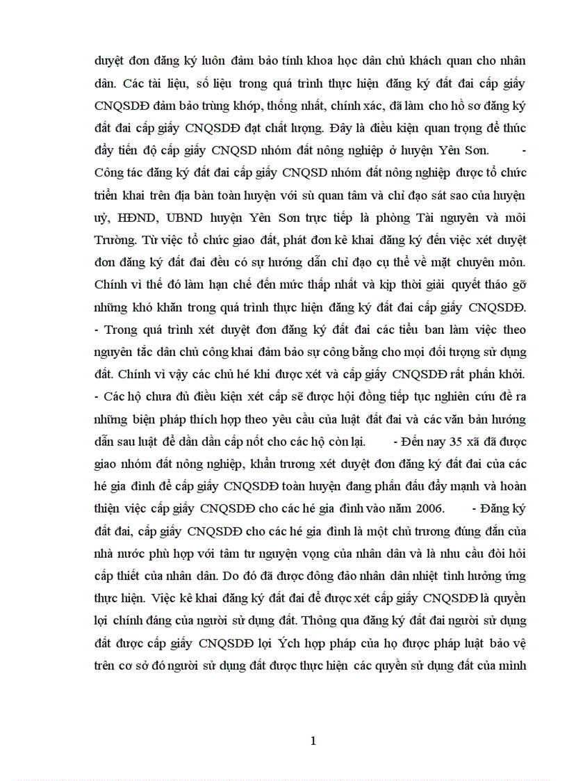 image for page Đánh giá công tác đăng ký đất đai cấp giấy CNQSDĐ trên địa bàn huyện Yên sơn Tỉnh Tuyên Quang giai đoạn 1993 2005