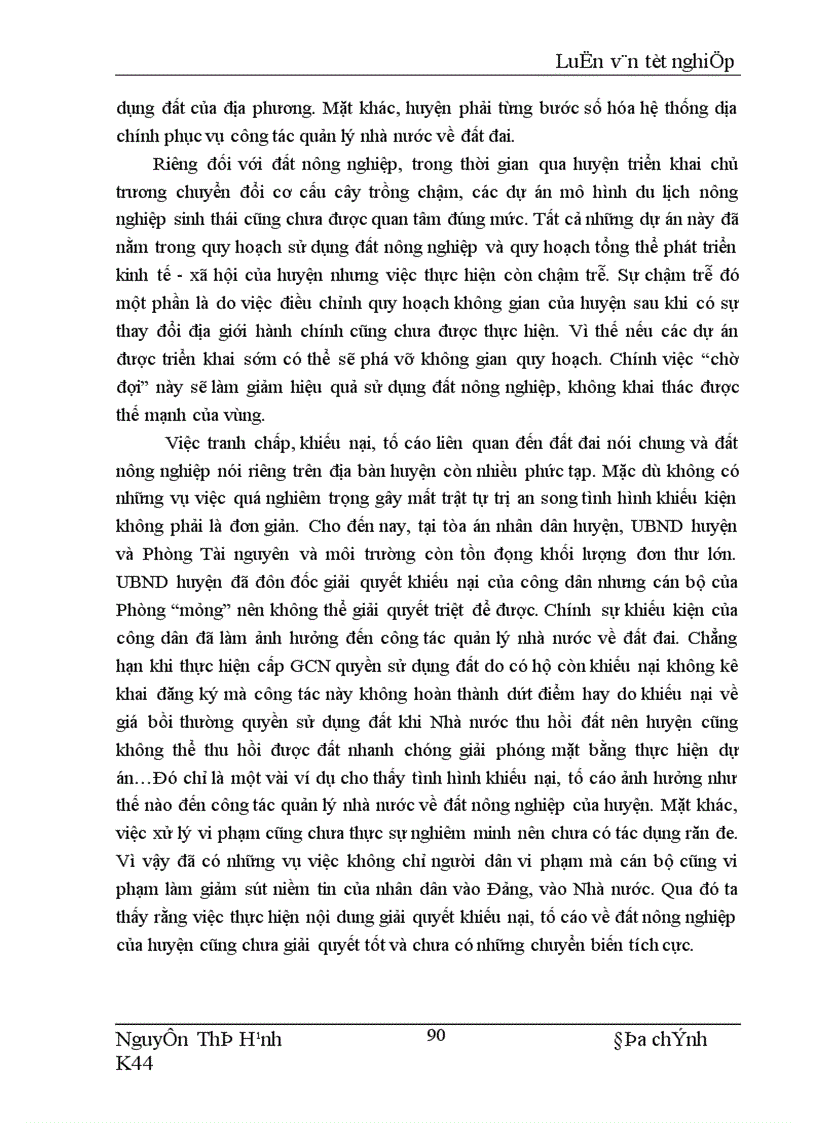 image for page Nghiên cứu thực trạng và đề xuất một số giải pháp nâng cao hiệu quả quản lý đất nông nghiệp trên địa bàn huyện Thanh Trì Hà Nội