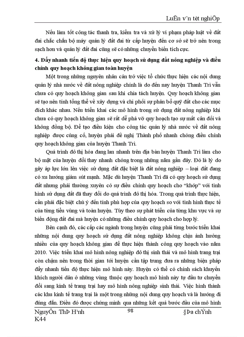 image for page Nghiên cứu thực trạng và đề xuất một số giải pháp nâng cao hiệu quả quản lý đất nông nghiệp trên địa bàn huyện Thanh Trì Hà Nội