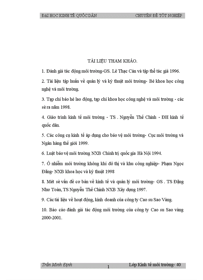 image for page Bước đầu đánh giá kinh tế các tác động môi trường do hoạt động của công ty Cao su Sao vàng Hà Nội