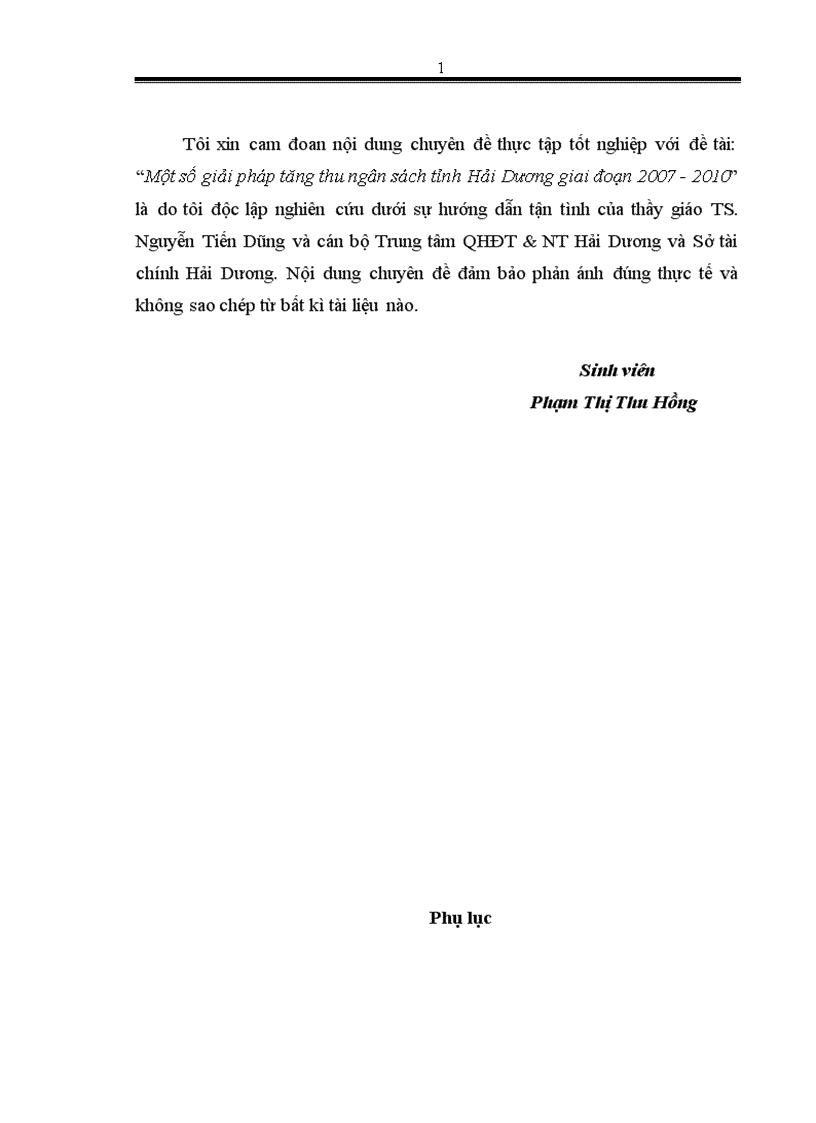 image for page Một số giải pháp tăng thu ngân sách tỉnh Hải Dương giai đoạn 2007 2010