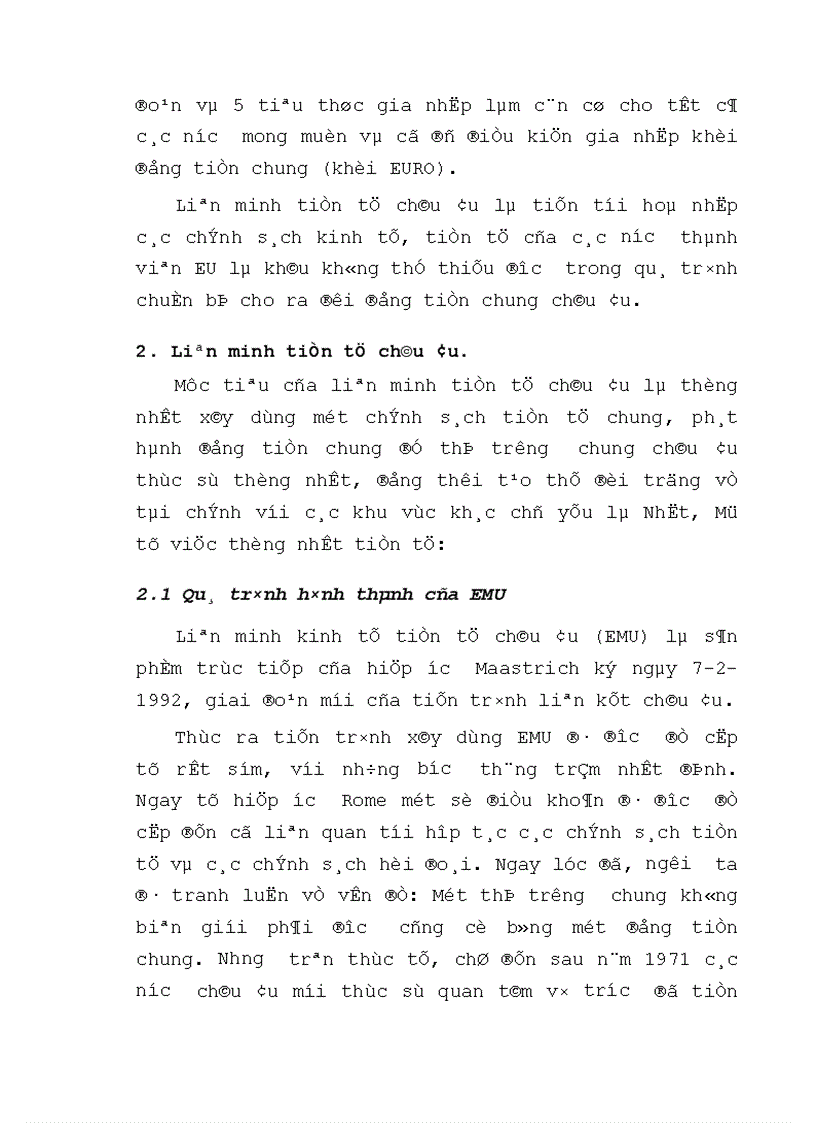 image for page Tình hình biến động và tác động của đồng EURO từ khi ra đời tới nay