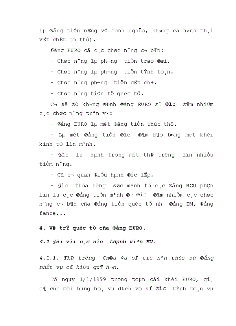 image for page Tình hình biến động và tác động của đồng EURO từ khi ra đời tới nay