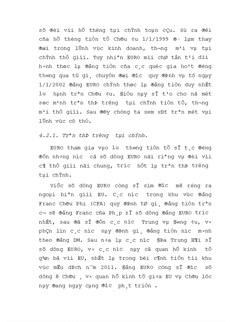 image for page Tình hình biến động và tác động của đồng EURO từ khi ra đời tới nay