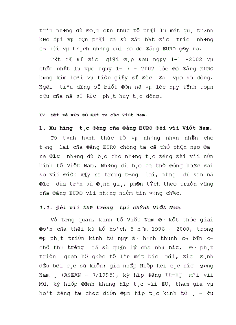 image for page Tình hình biến động và tác động của đồng EURO từ khi ra đời tới nay