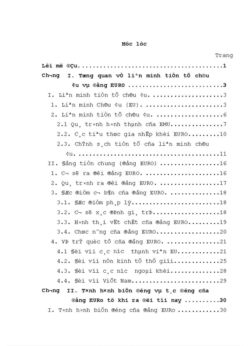 image for page Tình hình biến động và tác động của đồng EURO từ khi ra đời tới nay