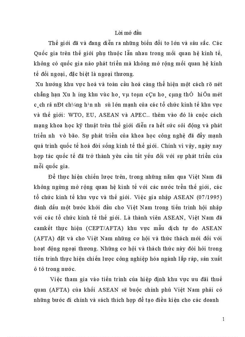 image for page Ngành công nghiệp ô tô Việt Nam hướng tới hội nhập khu vực thực hiện AFTA 2006