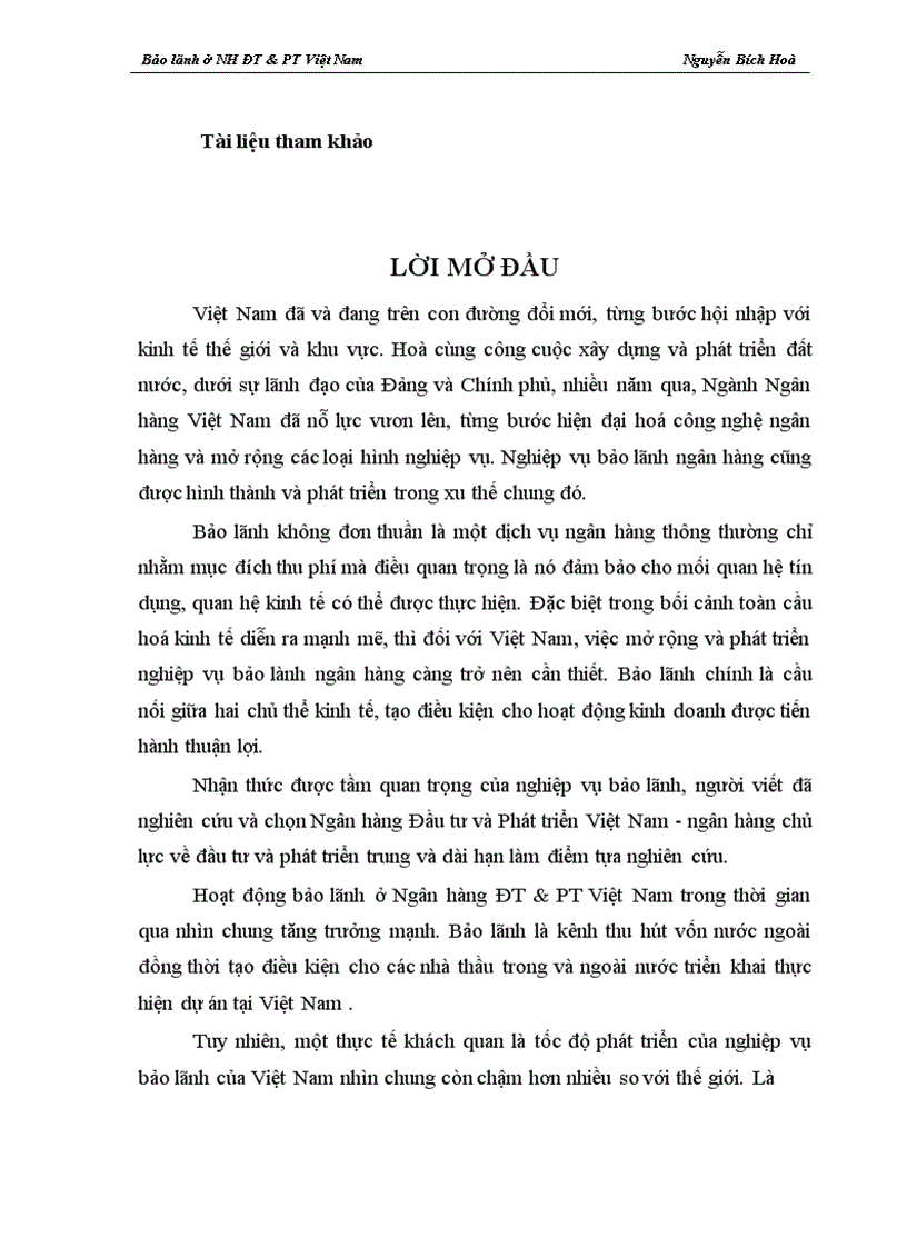 image for page Giải pháp nâng cao hiệu quả nghiệp vụ bảo lãnh tại Ngân hàng ĐT PT Việt Nam