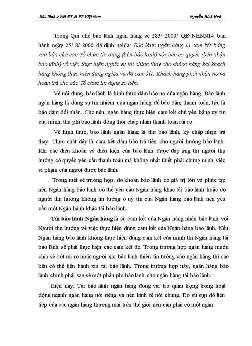 image for page Giải pháp nâng cao hiệu quả nghiệp vụ bảo lãnh tại Ngân hàng ĐT PT Việt Nam