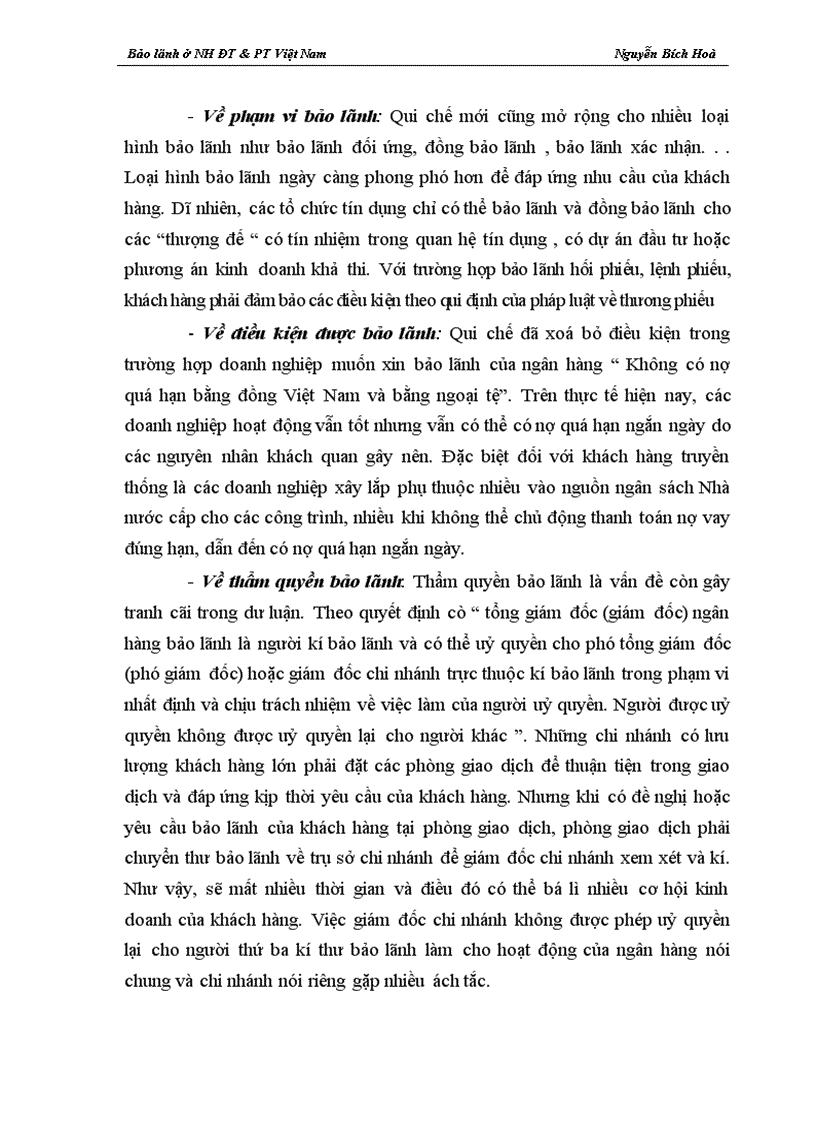 image for page Giải pháp nâng cao hiệu quả nghiệp vụ bảo lãnh tại Ngân hàng ĐT PT Việt Nam