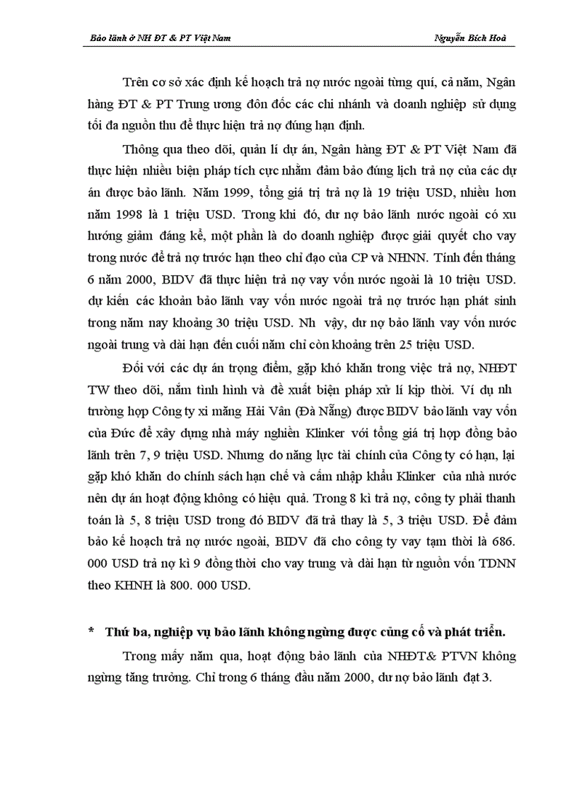 image for page Giải pháp nâng cao hiệu quả nghiệp vụ bảo lãnh tại Ngân hàng ĐT PT Việt Nam