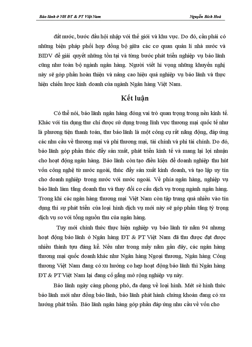 image for page Giải pháp nâng cao hiệu quả nghiệp vụ bảo lãnh tại Ngân hàng ĐT PT Việt Nam