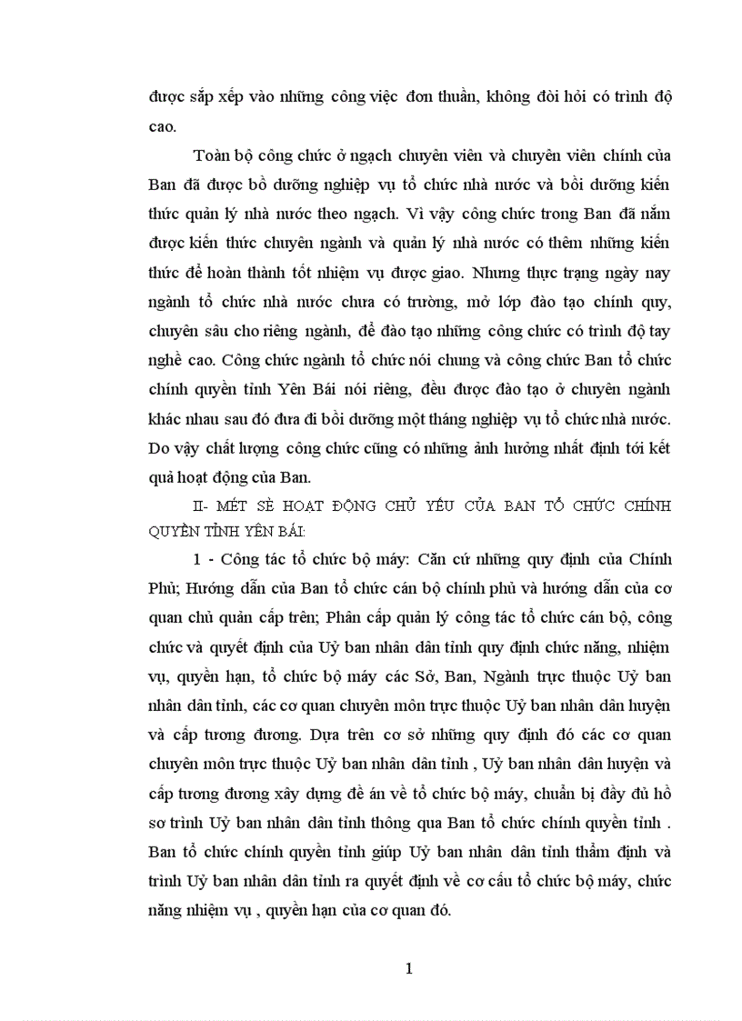 image for page Tổ chức và hoạt động của Ban tổ chức chính quyền tỉnh Yên Bái